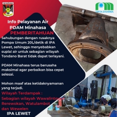 INFORMASI PELAYANAN AIR IPA LEWET